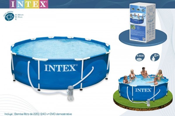 INTEX Framepool 366x76 cm mit 2800-4000 Liter / Std Sandfilter – Bild 3