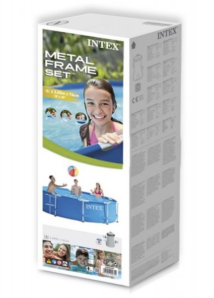 INTEX Framepool 366x76 cm mit 2800-4000 Liter / Std Sandfilter – Bild 2