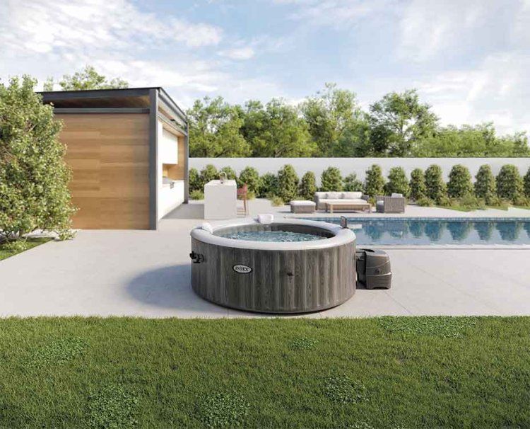 Greywood Deluxe Ap Bubble Spa für 6 Personen mit 2 Kopfstützen und Led Beleuchtung