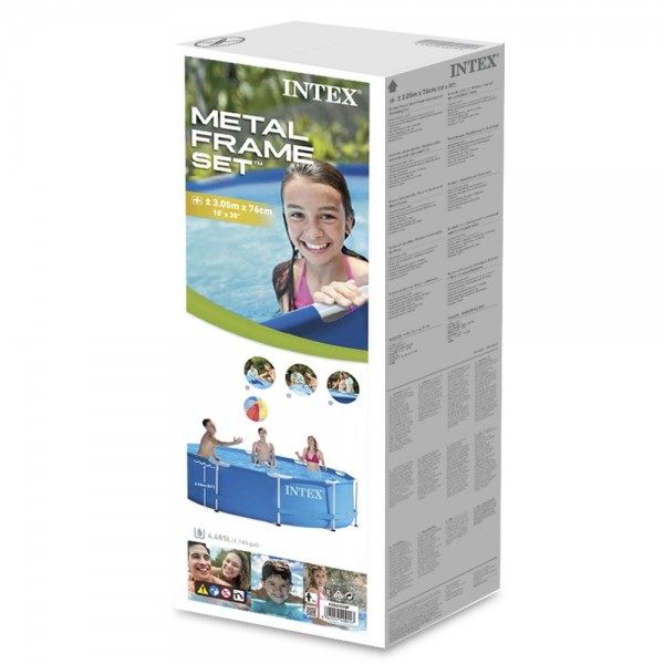 INTEX Prismaframe mit Pumpe 305x76cm Metallframeprisma – Bild 2