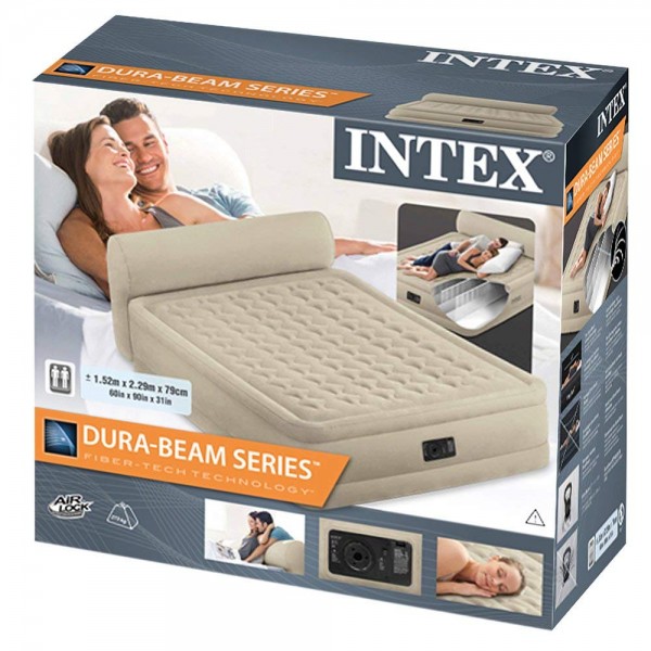 INTEX Ultra Plush Headboard Bed Queen 152x229x79cm – Bild 5