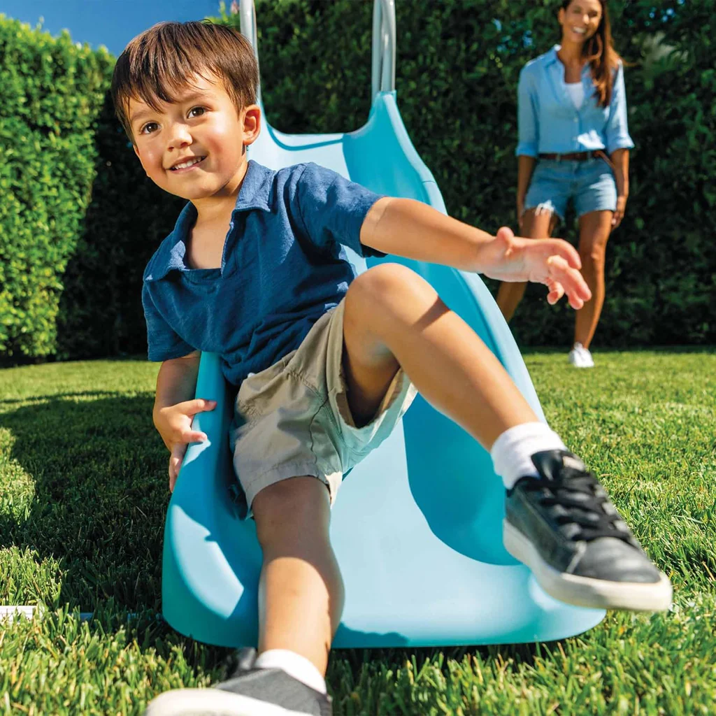 INTEX Gartenrutsche für Kinder, Stahl und Kunststoff, Hellblau, 196 x 84 x 119 cm – Bild 5