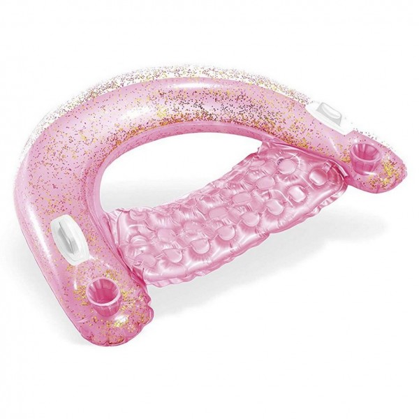 INTEX Glitter Sit and Float Sitz Pink