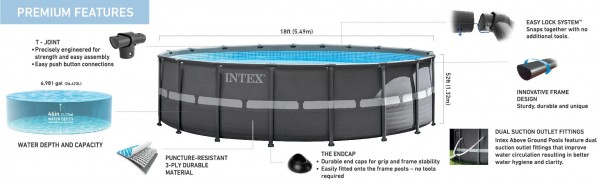 INTEX 549x132cm XTR Solarheizpool mit Sndfilterpumpe – Bild 3