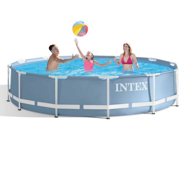 INTEX Prismaframe mit Pumpe 305x76cm Metallframeprisma