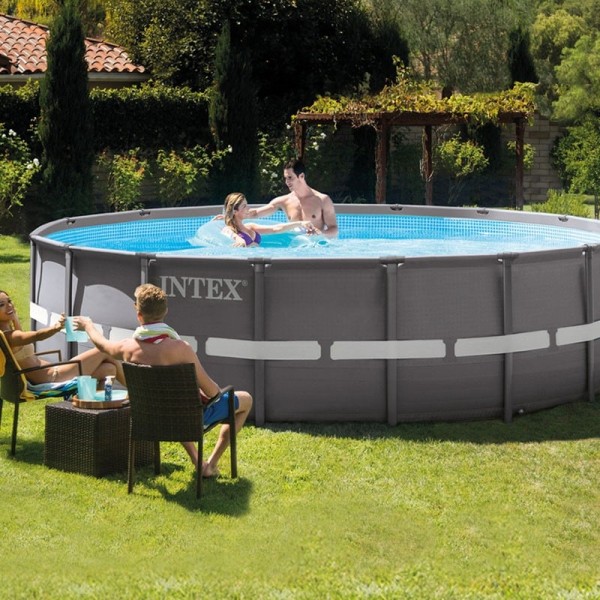 INTEX 549x132cm XTR Solarheizung und Sandgefilteter ULTRAFRAMEPOOL – Bild 3
