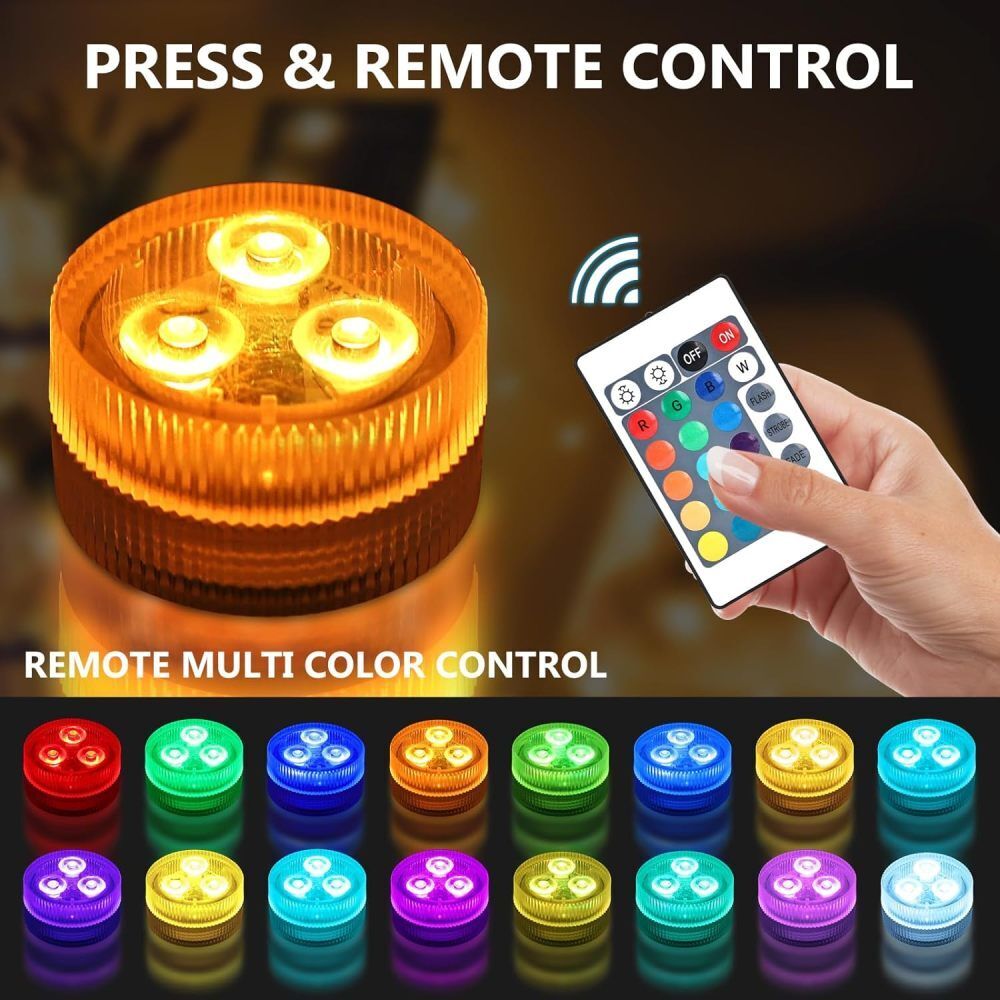 POOLTOOL LED Miniatur Leuchte mit Batterien + Saugnapf + Fernbedienung – Bild 5