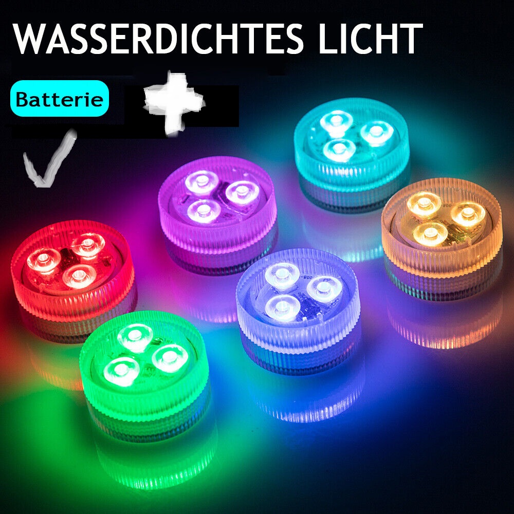 POOLTOOL LED Miniatur Leuchte mit Batterien + Saugnapf + Fernbedienung